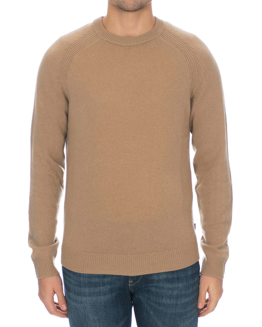 Herre | Trøjer | BOSS BLACK | BOSS Banilo Cashmere Crew Neck Beige