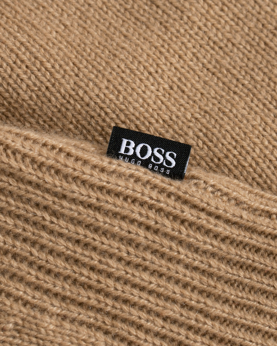 Herre | Trøjer | BOSS BLACK | BOSS Banilo Cashmere Crew Neck Beige