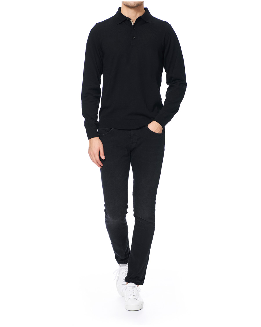 Herre | Trøjer | BOSS BLACK | BOSS Grayson Extra Fine Merino Knitted Poloshirt Black