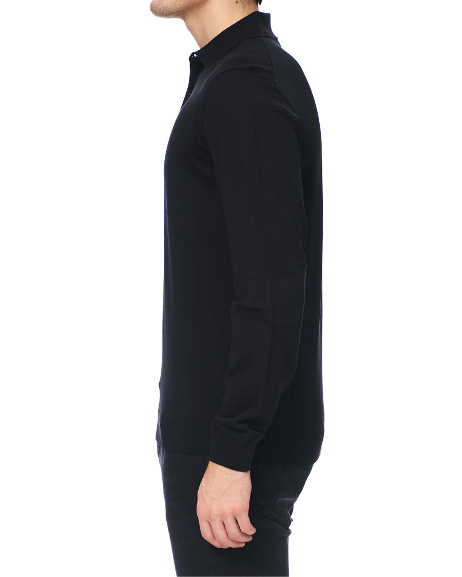 Herre | Trøjer | BOSS BLACK | BOSS Grayson Extra Fine Merino Knitted Poloshirt Black
