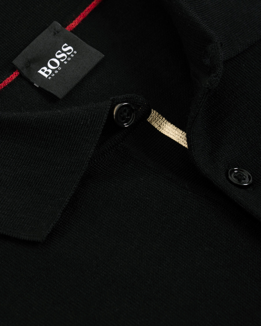 Herre | Trøjer | BOSS BLACK | BOSS Grayson Extra Fine Merino Knitted Poloshirt Black