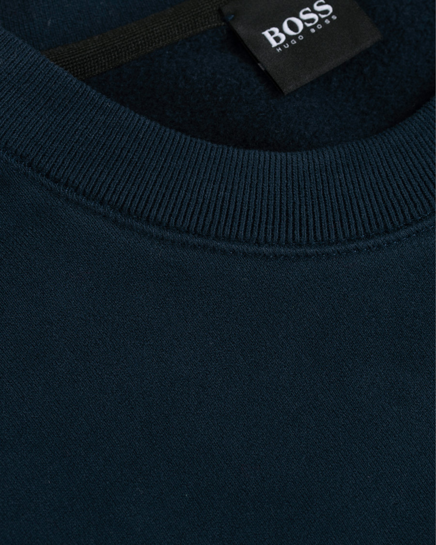 Herre | Trøjer | BOSS ORANGE | BOSS Casual Weevo Logo Crew Neck Sweatshirt Dark Blue