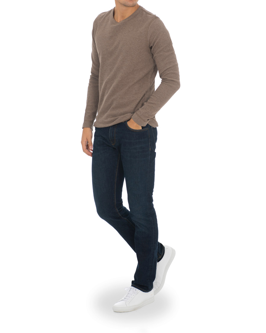 Herre | Trøjer | BOSS ORANGE | BOSS Casual Tempest Fine Heather Waffle Pullover Dark Grey
