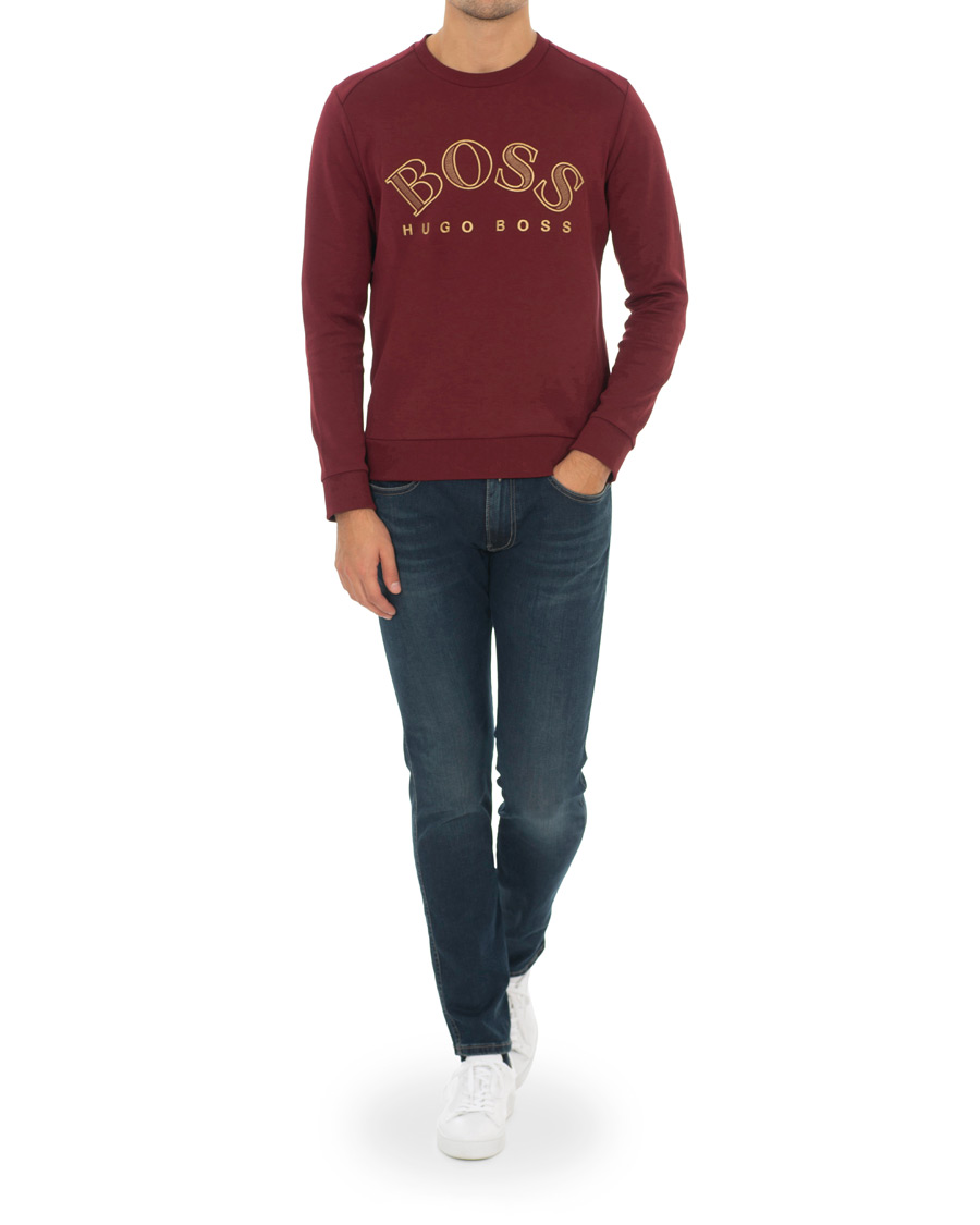 Herre | Trøjer | BOSS GREEN | BOSS Athleisure Salbo Crew Neck Sweathirt Dark Pink
