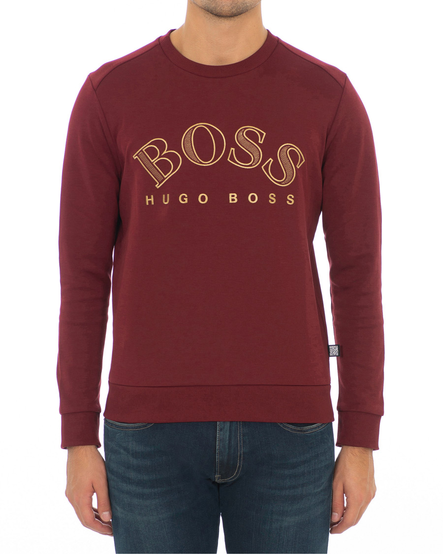 Herre | Trøjer | BOSS GREEN | BOSS Athleisure Salbo Crew Neck Sweathirt Dark Pink