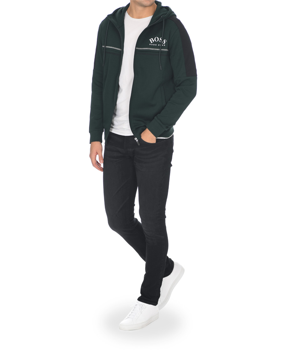 Herre | Trøjer | BOSS GREEN | BOSS Athleisure Saggy Full Zip Hoodie Open Green