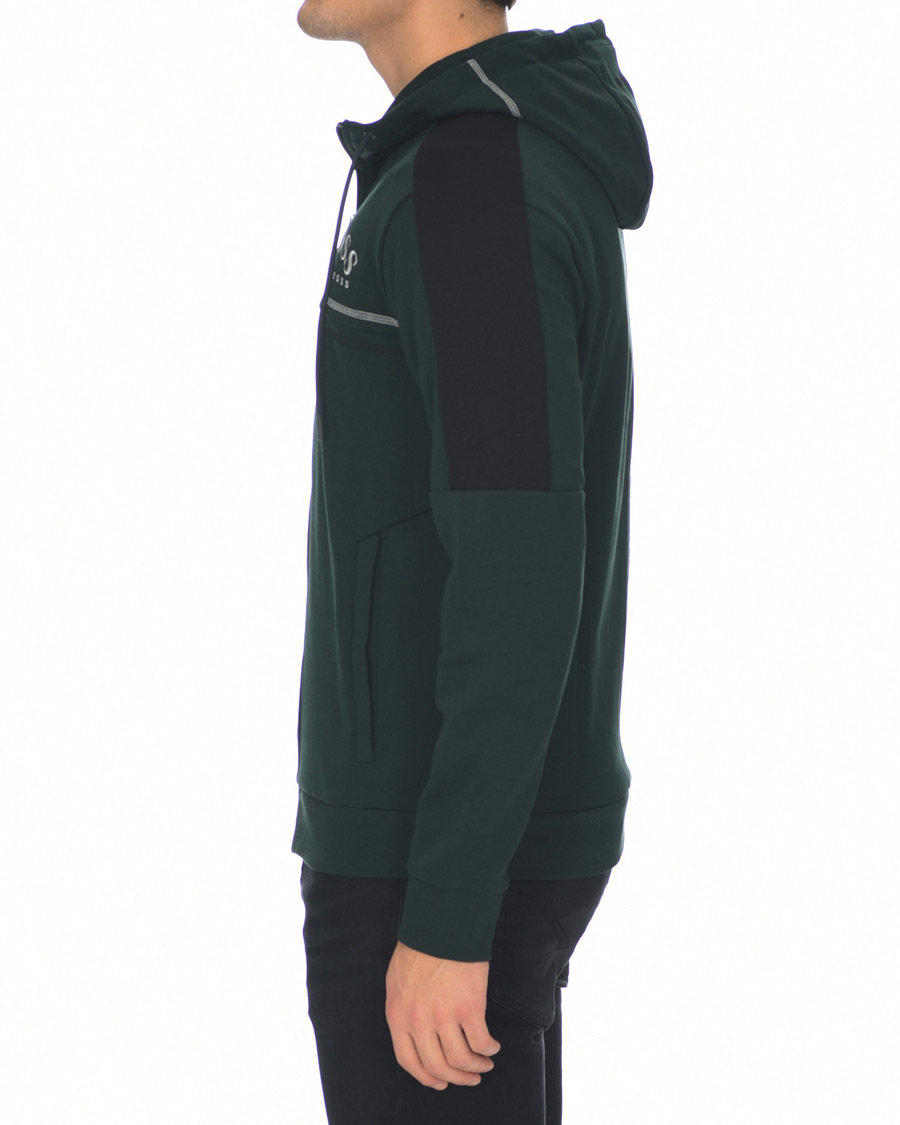 Herre | Trøjer | BOSS GREEN | BOSS Athleisure Saggy Full Zip Hoodie Open Green