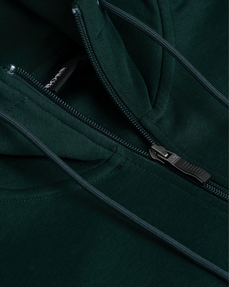 Herre | Trøjer | BOSS GREEN | BOSS Athleisure Saggy Full Zip Hoodie Open Green