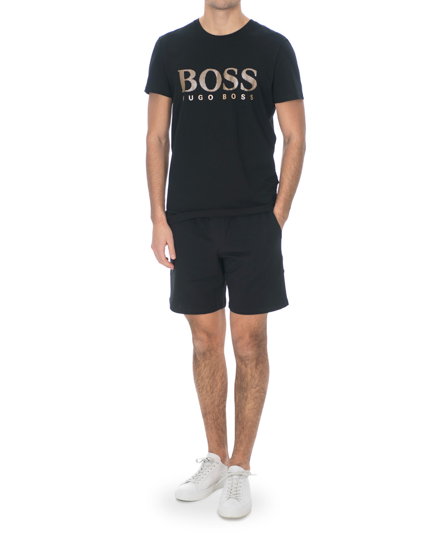 Herre | T-Shirts | BOSS BLACK | BOSS Logo Crew Neck Tee Black/Gold