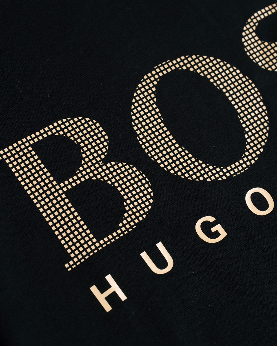 Herre | T-Shirts | BOSS BLACK | BOSS Logo Crew Neck Tee Black/Gold