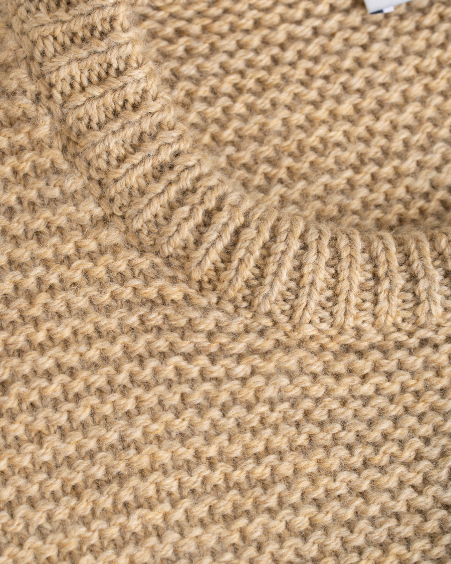 Herre | Trøjer | Tiger of Sweden | Pike Wool Structured Knitted Sweatshirt Beige