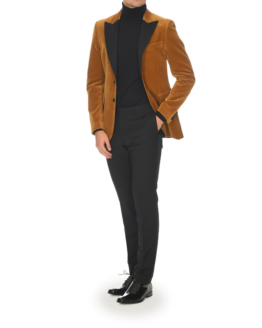 Herre | Blazere & jakker | Tiger of Sweden | 1903 Velvet Tuxedo Blazer Mustard
