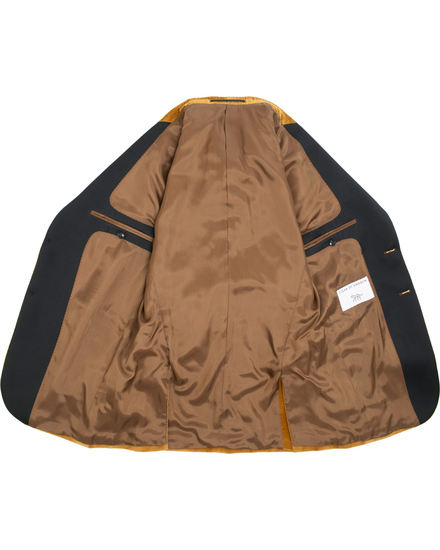 Herre | Blazere & jakker | Tiger of Sweden | 1903 Velvet Tuxedo Blazer Mustard