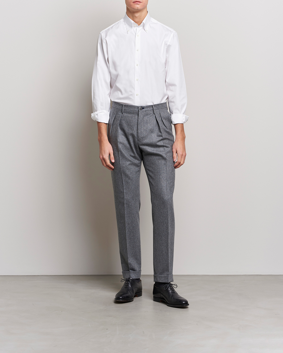 Herre | Tøj | Stenströms | Fitted Body Button Down Shirt White