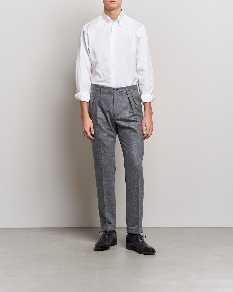 Men | Stenströms | Stenströms | Fitted Body Button Down Shirt White