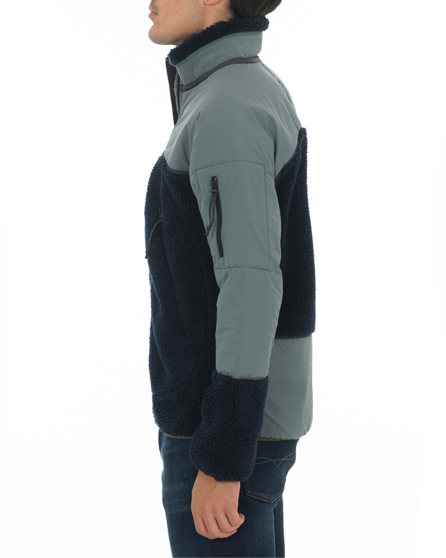 Herre | Jakker | J.Crew | 8mm Pile Sherpa Full Zip Jacket Darkest Indigo