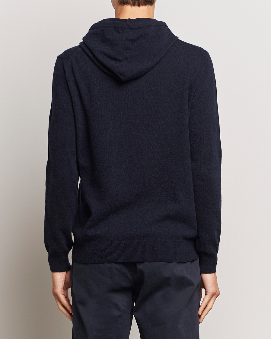 Herre | Trøjer | Oscar Jacobson | Pascal Wool/Cashmere Hoodie Navy