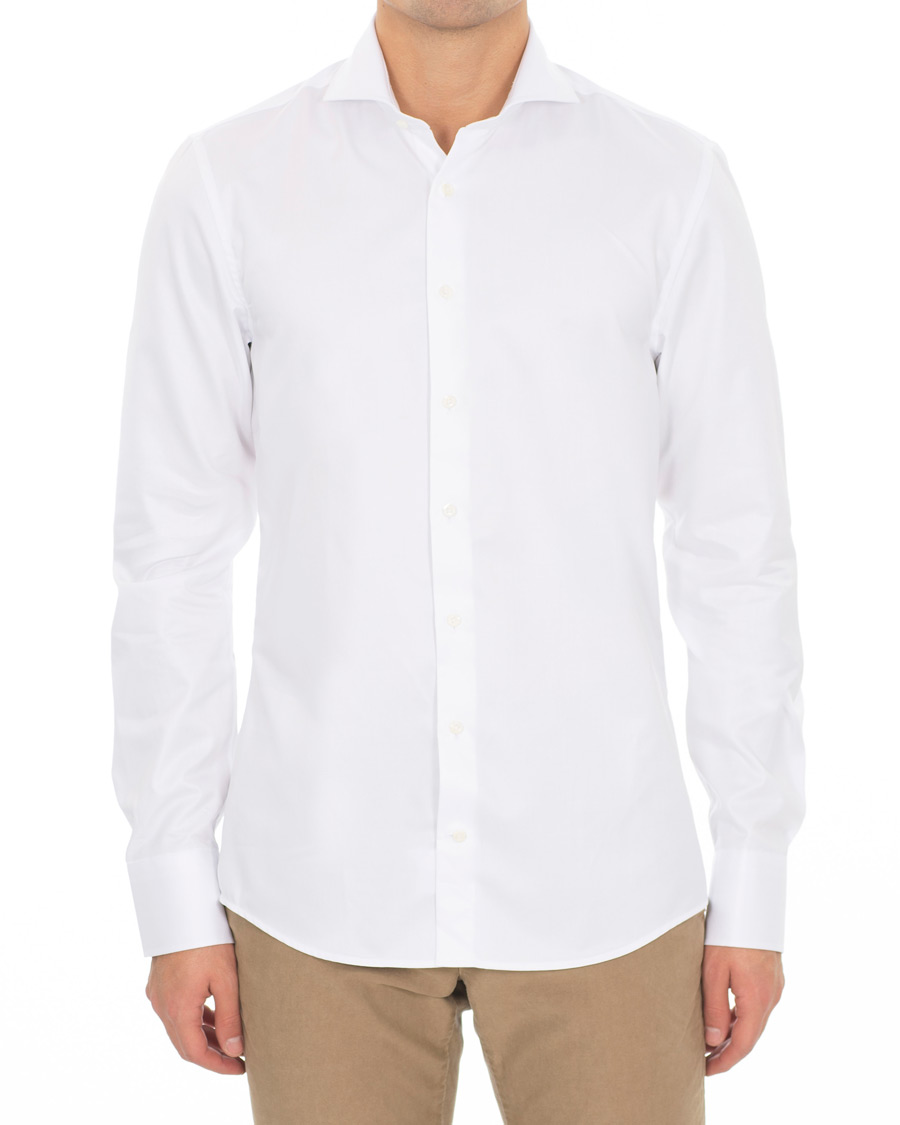 Herre | Skjorter | Stenströms | Slimline Extreme Cut Away Shirt White