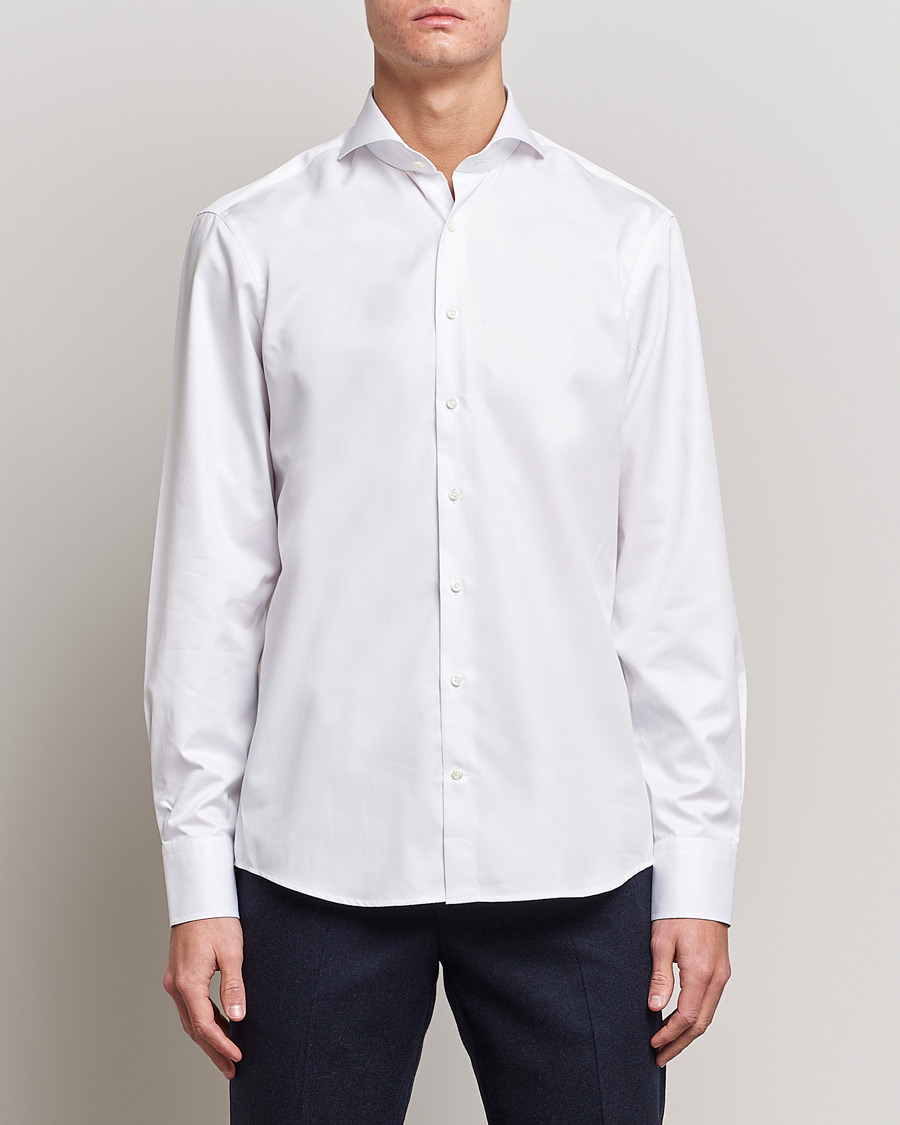 Herre |  | Stenströms | Fitted Body Extreme Cut Away Shirt White