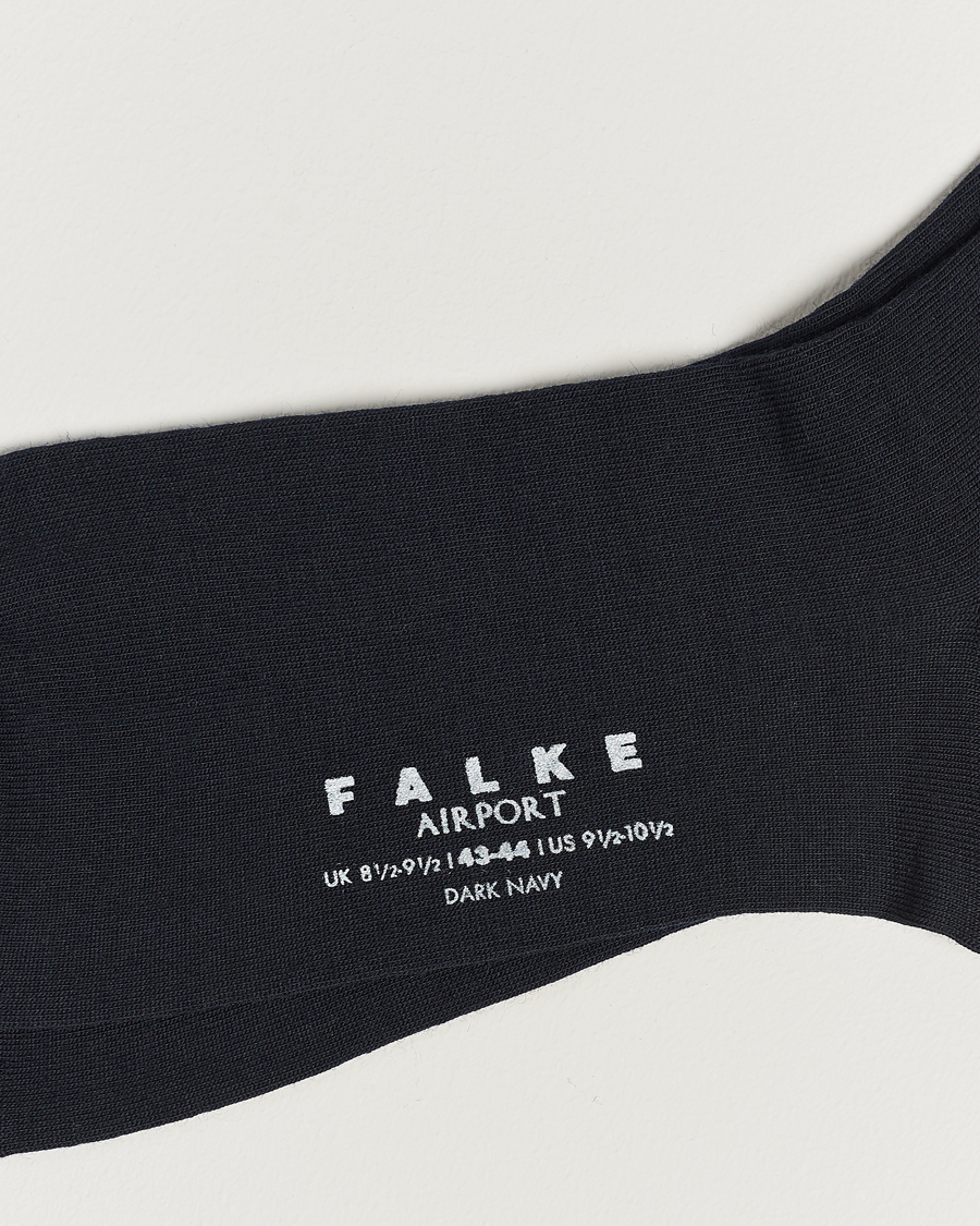 Herre | Undertøj | Falke | Airport Knee Socks Dark Navy