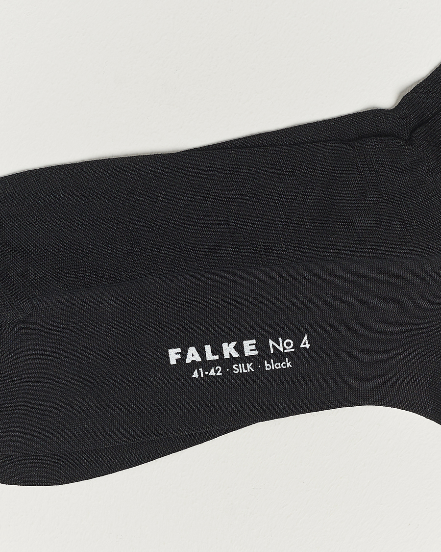 Herr | Falke | Falke | No. 4 Pure Silk Socks Black