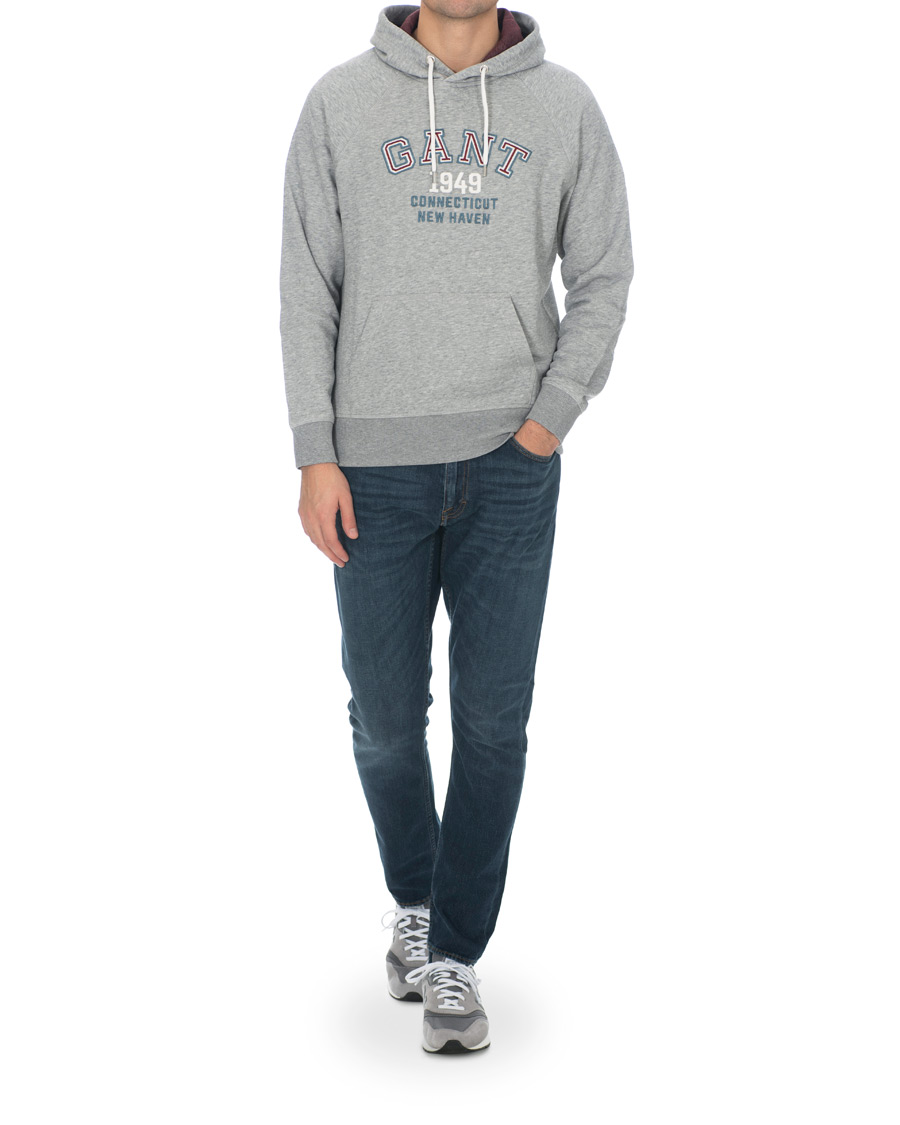 Herre | Trøjer | GANT | Graphic Sweat Hoodie Grey Melange