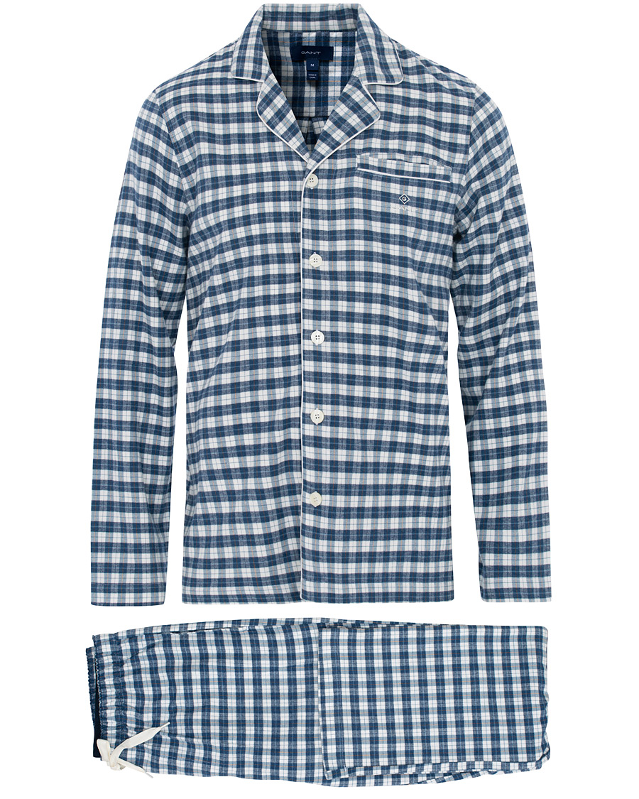 Herre | Undertøj | Gant | Flannel Pyjama Set Eggshell