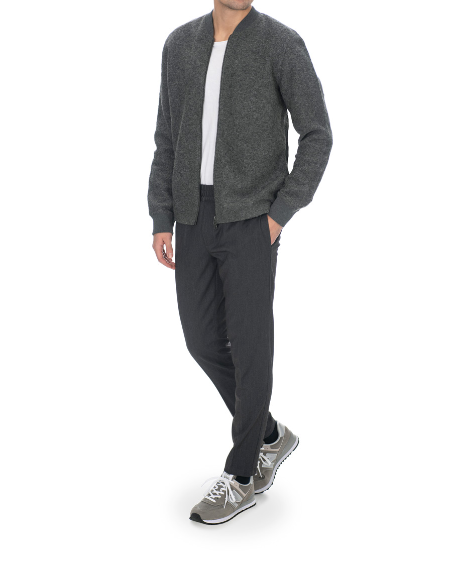 Herre | Trøjer | Samsøe Samsøe | Samsøe & Samsøe Allaro Full Zip Wool Cardigan Dark Grey Melange