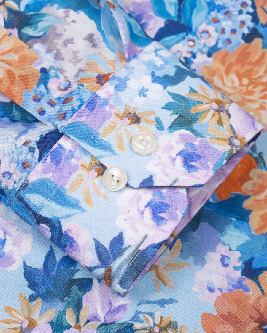 Herre | Skjorter | Eton | Slim Fit Floral Print Cut Away Shirt Multi