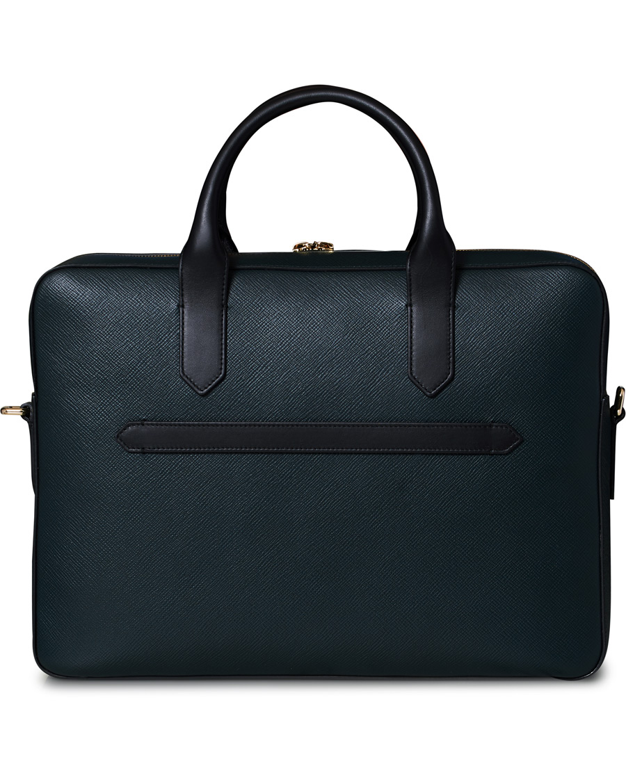 Herre | Smythson Maxi Panama Slim Briefcase Sage Green | Smythson | Maxi Panama Slim Briefcase Sage Green