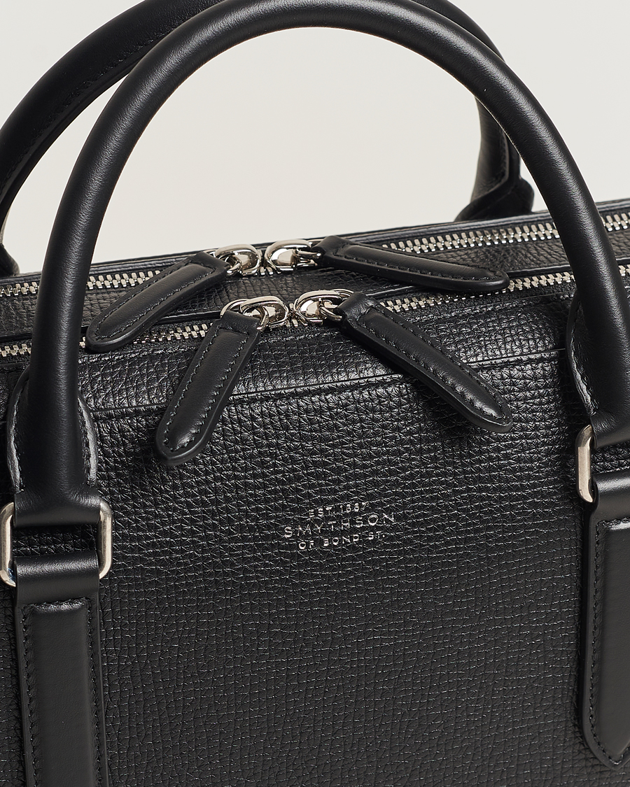 Herre | Tasker | Smythson | SmythsonLudlow Large Briefcase With Zip FrontBlack