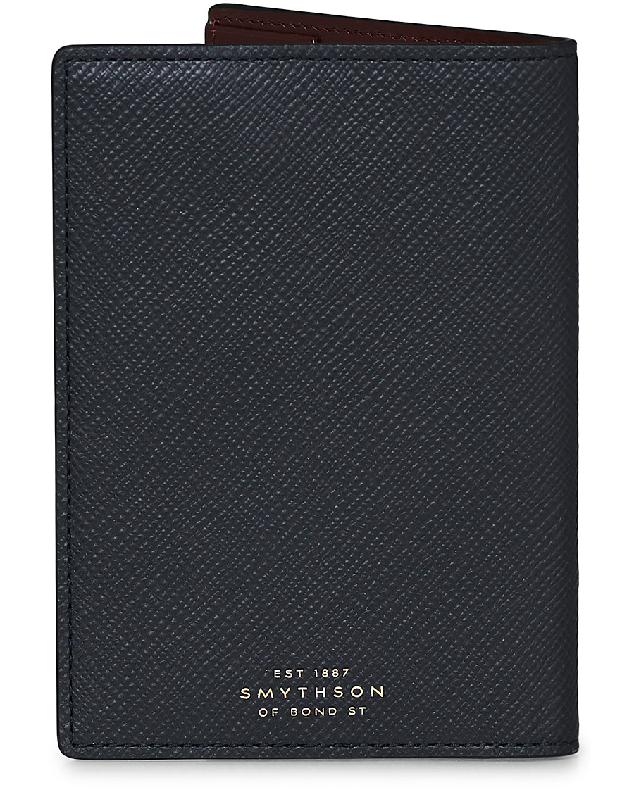 Herre | Smythson Panama Passport Cover Navy | Smythson | Panama Passport Cover Navy