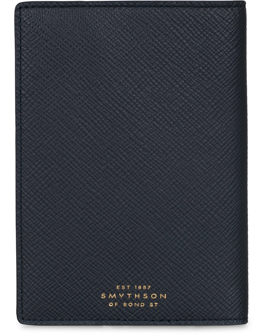Herre | Smythson Panama Passport Cover Navy | Smythson | Panama Passport Cover Navy