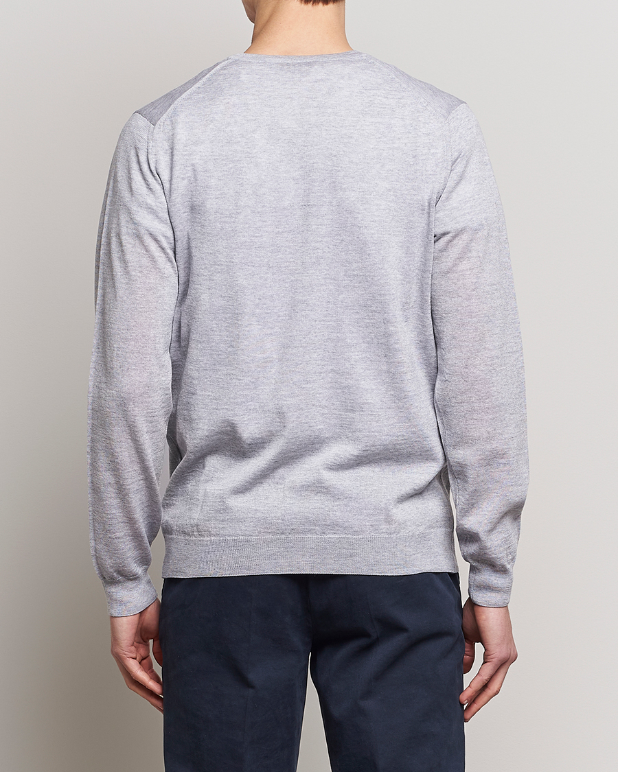 Herre | Trøjer | Stenströms | Merino Zegna Knitted Cardigan Light Grey