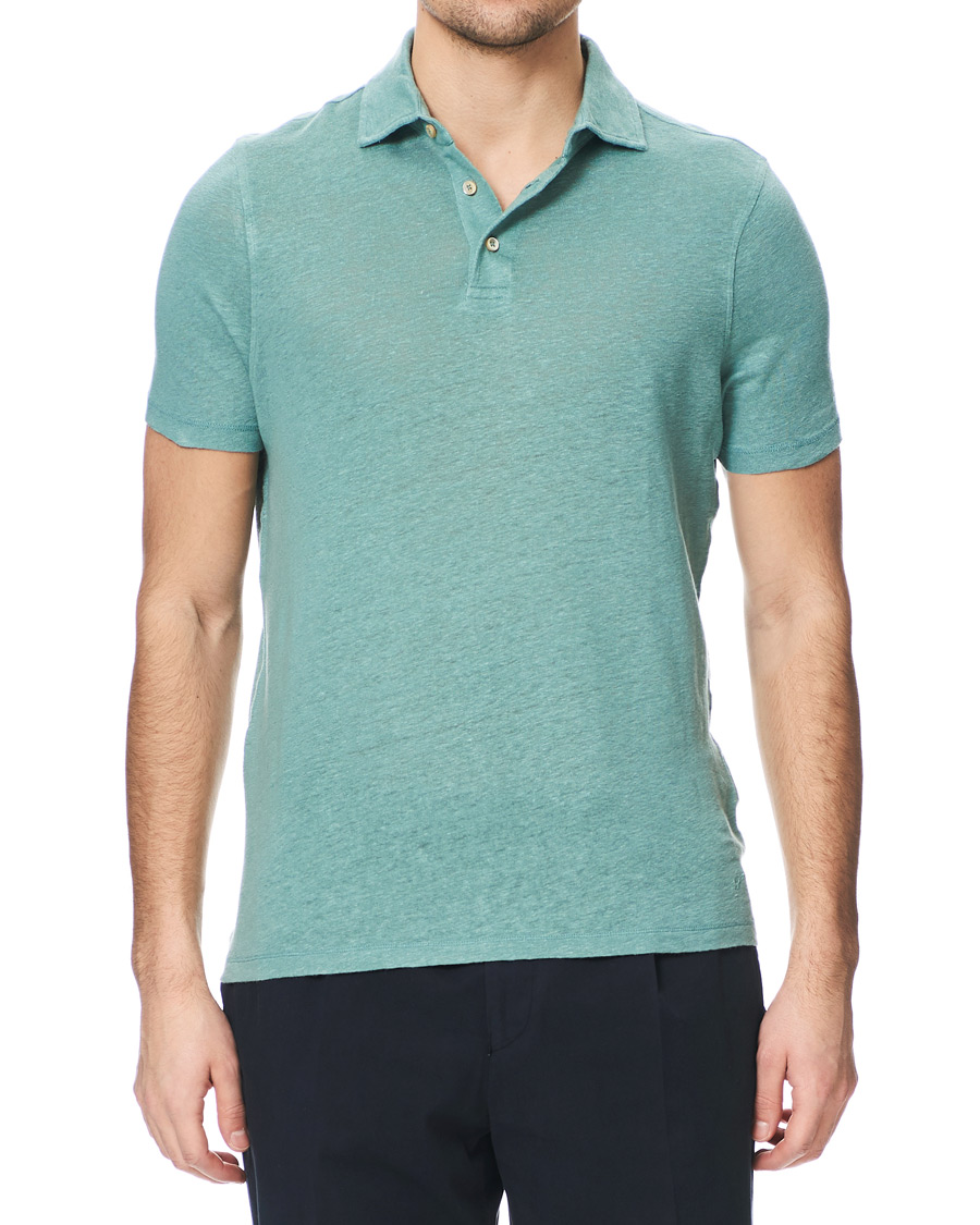Herre | Polotrøjer | Stenströms | Linen Polo Shirt Mint