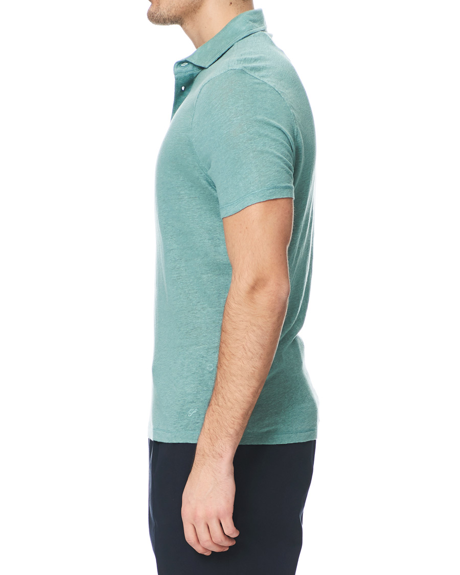 Herre | Polotrøjer | Stenströms | Linen Polo Shirt Mint