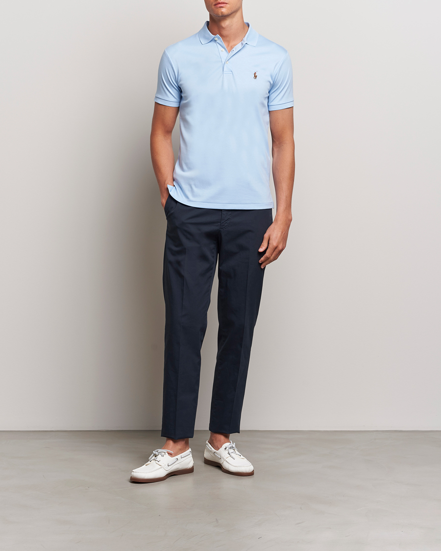 Herre | Polotrøjer | Polo Ralph Lauren | Slim Fit Pima Cotton Polo Office Blue