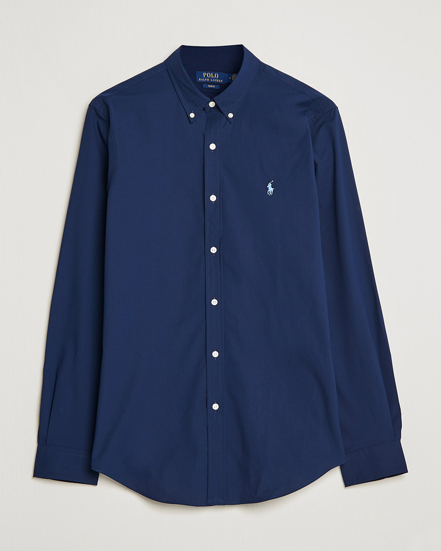 Herre | Skjorter | Polo Ralph Lauren | Slim Fit Shirt Poplin Newport Navy