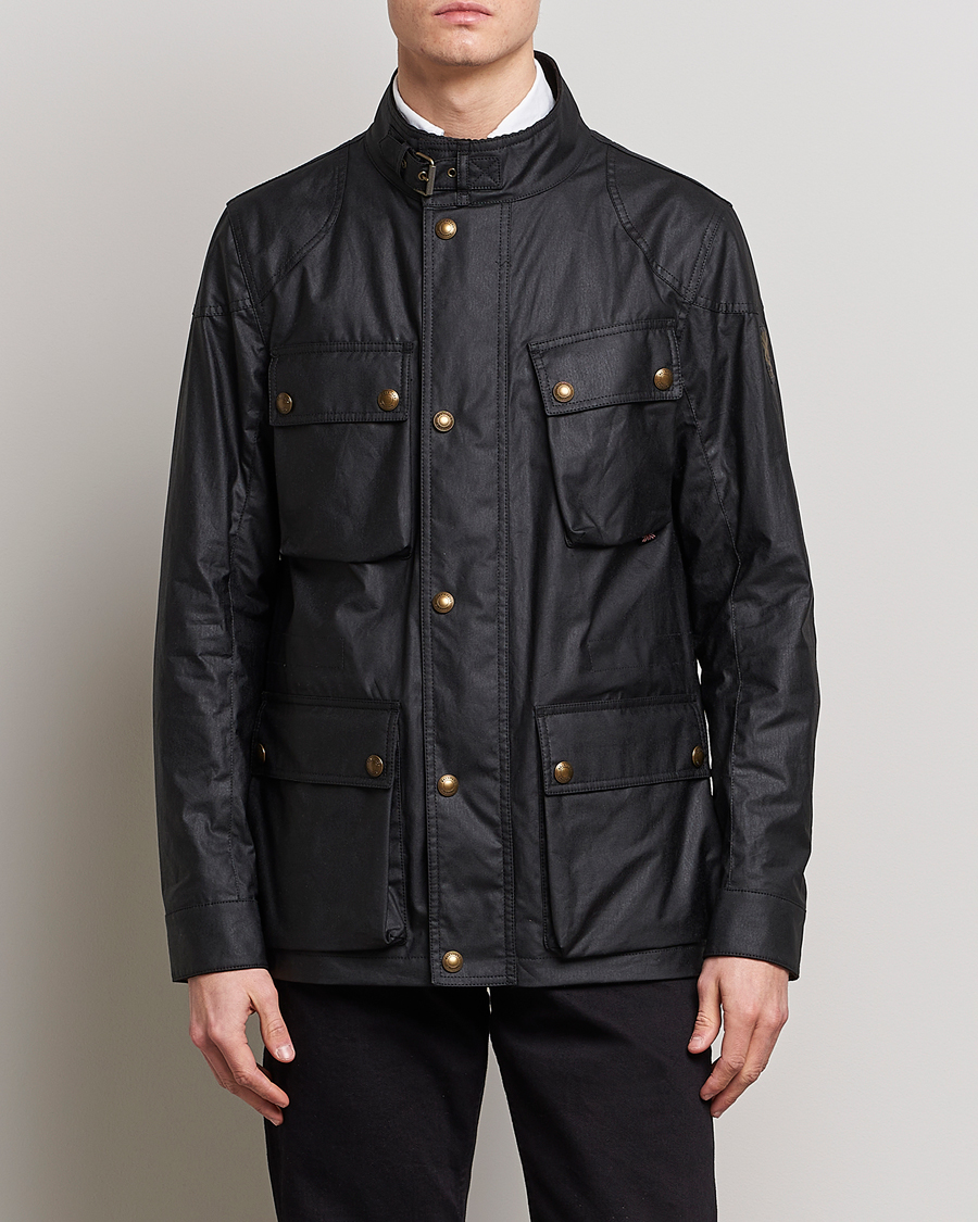 Herre | Best of British | Belstaff | Fieldmaster Waxed Jacket Black