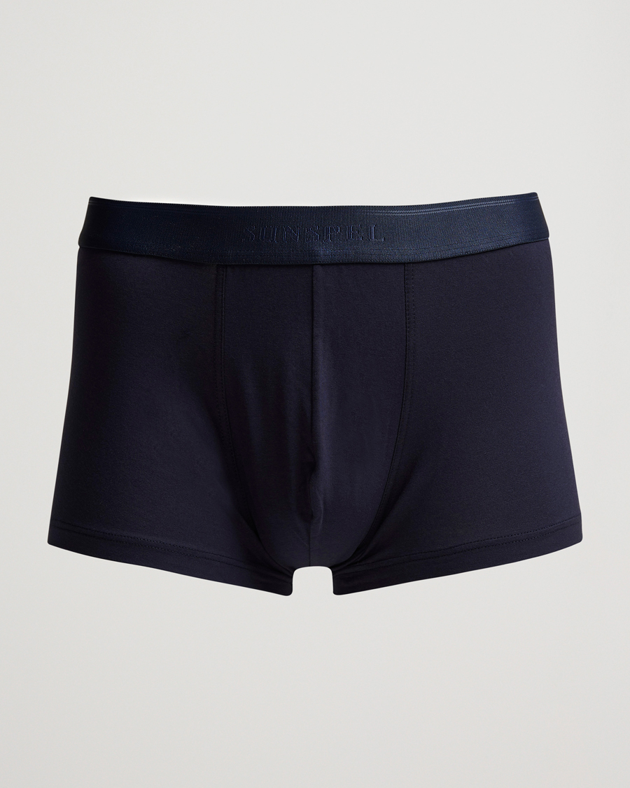 Herre | Undertøj | Sunspel | Cotton Stretch Trunk Navy