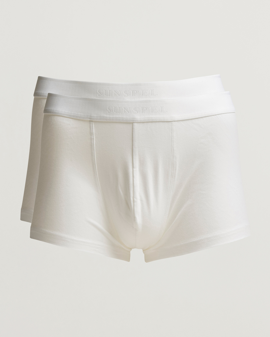 Herre |  | Sunspel | 2-Pack Cotton Stretch Trunk White