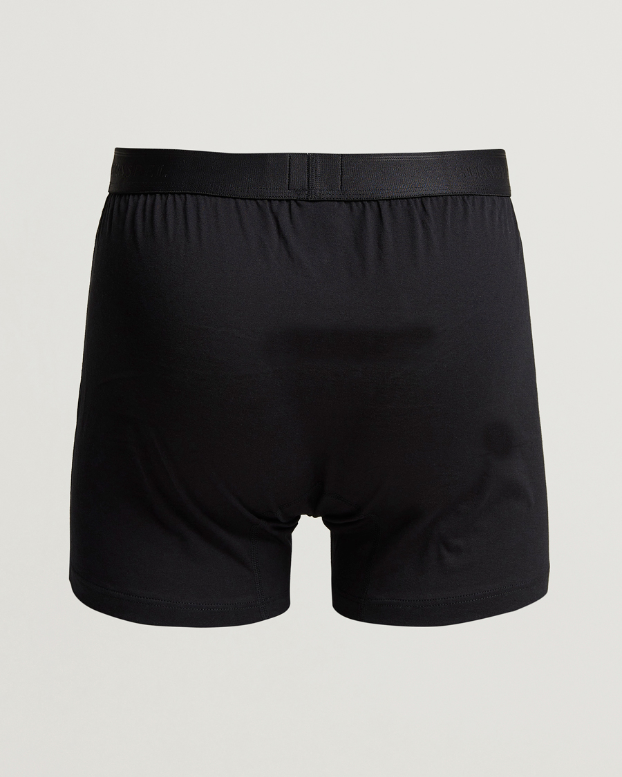 Herre | Boxershorts | Sunspel | Superfine Two Button Cotton Black