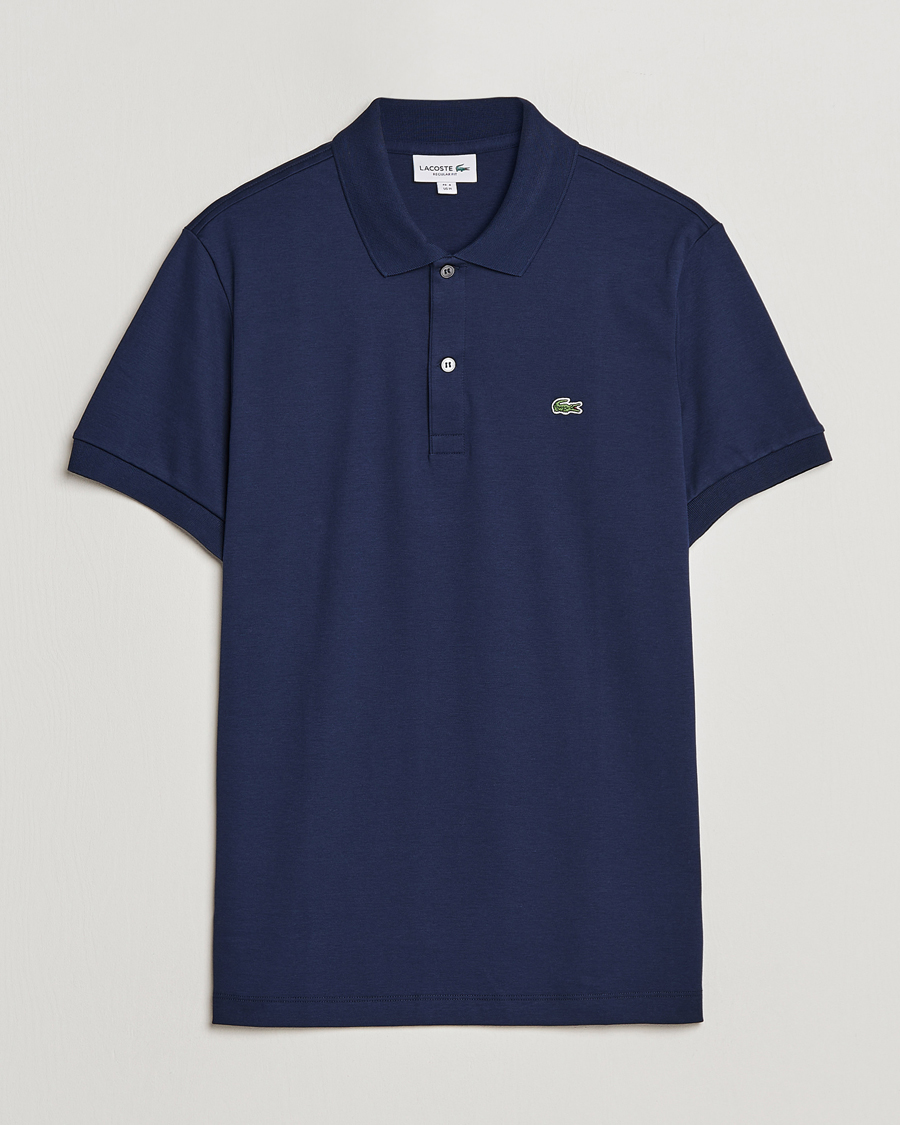 ribben overfladisk Fantastiske Lacoste Pima Interlock Piké Navy Blue - CareOfCarl.dk