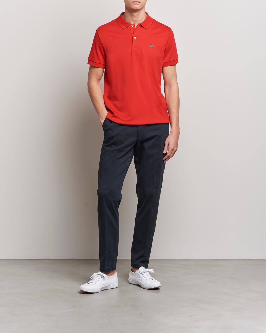 Herre | Polotrøjer | Lacoste | Pima Interlock Piké Red