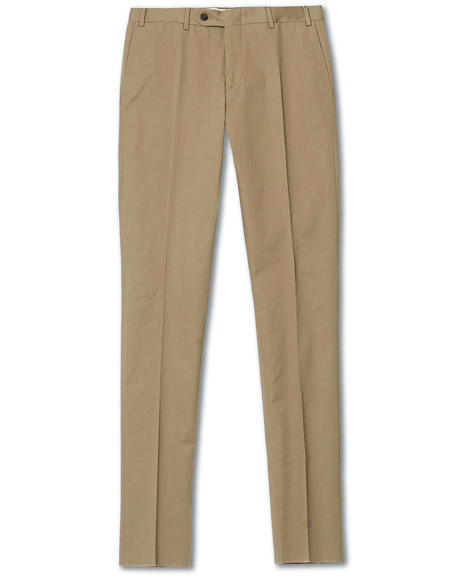 Herre | Bukser | Canali | Cotton Stretch Chino Khaki