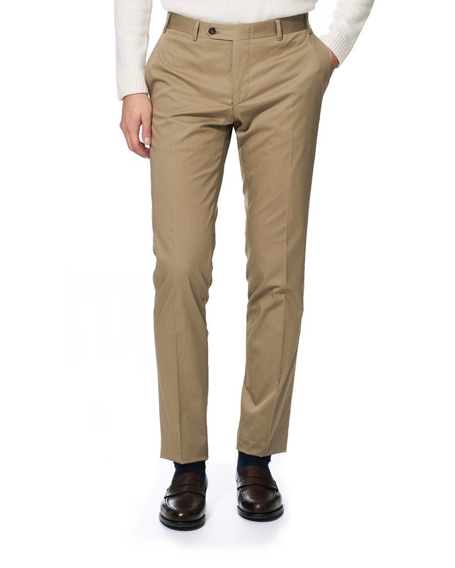 Herre | Bukser | Canali | Cotton Stretch Chino Khaki