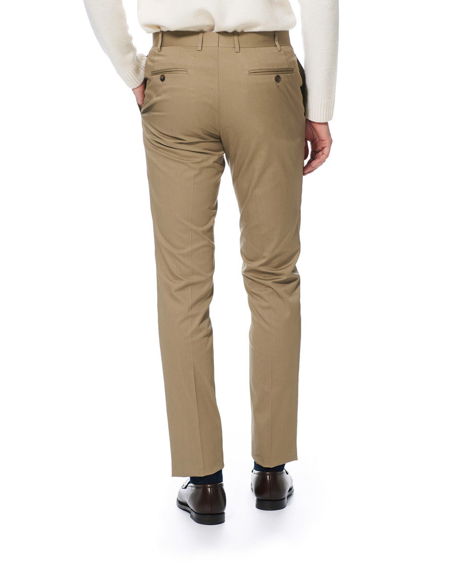 Herre | Bukser | Canali | Cotton Stretch Chino Khaki