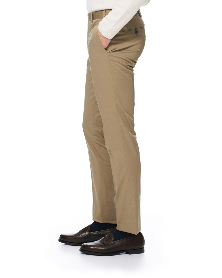 Herre | Bukser | Canali | Cotton Stretch Chino Khaki