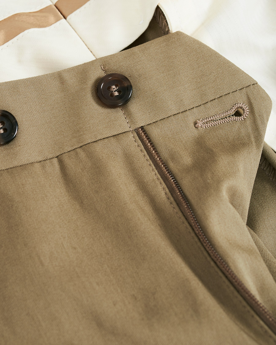 Herre | Bukser | Canali | Cotton Stretch Chino Khaki