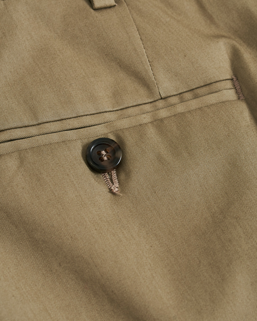 Herre | Bukser | Canali | Cotton Stretch Chino Khaki